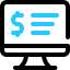 Icon of a web browser with a page opened to a site that has a large dollar sign, representing instant pre-approvals for funding